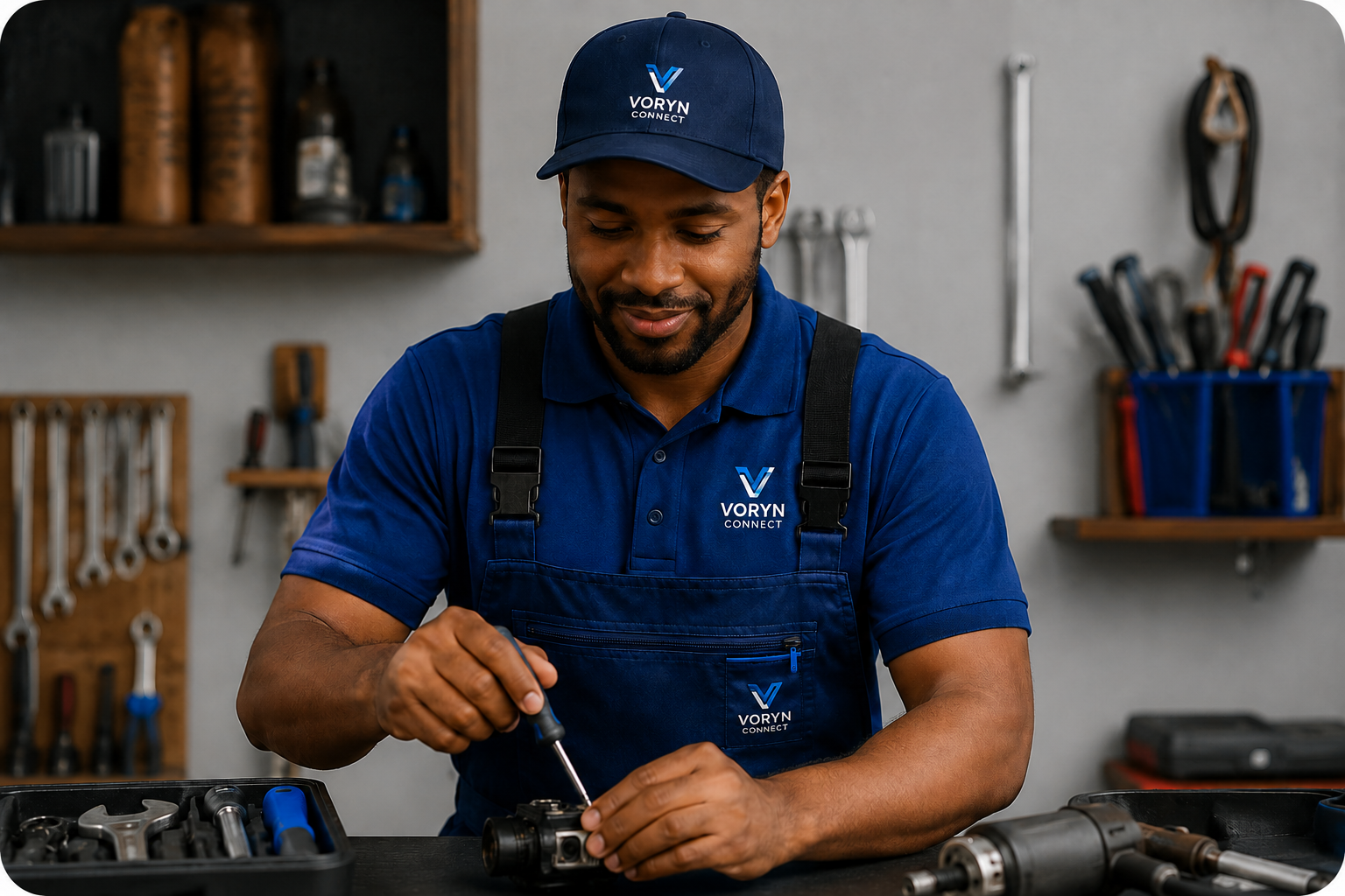 Home service partner at work
