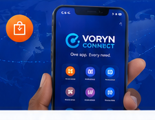 Voryn Connect app in hand